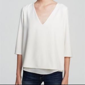 Cooper & Ella Ivory Blouse with V cutout back